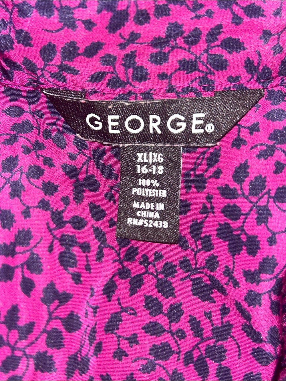 George Magenta Ruffle Button-Up Blouse - Picture 5 of 5